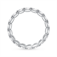 V Prong Emerald Cut Diamond Ring in 14K Gold