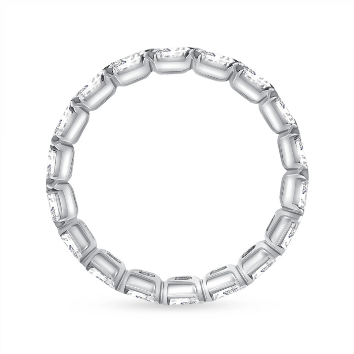 V Prong Emerald Cut Diamond Ring in 14K Gold