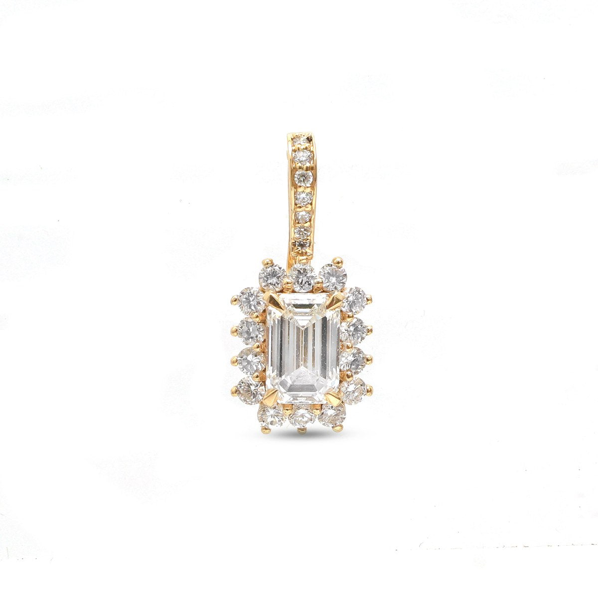Radiant Elegance 14K (18K Custom)  Lab- Diamond Pendant Necklace
