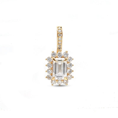 Radiant Elegance 14K (18K Custom)  Lab- Diamond Pendant Necklace