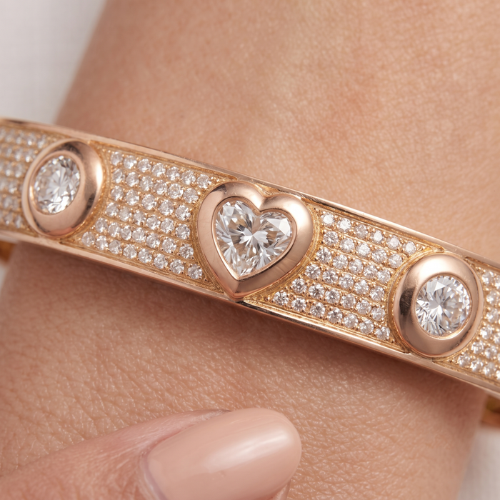 Diamond Thread Bangle Bracelet in 14K Yellow Gold