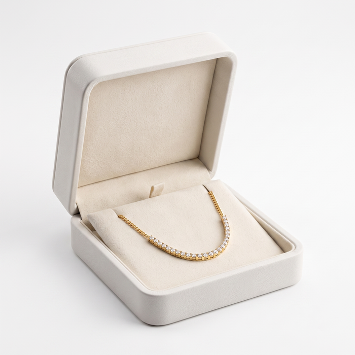 33 Diamond 14K (or 18k upon request) Yellow Gold Link Necklace