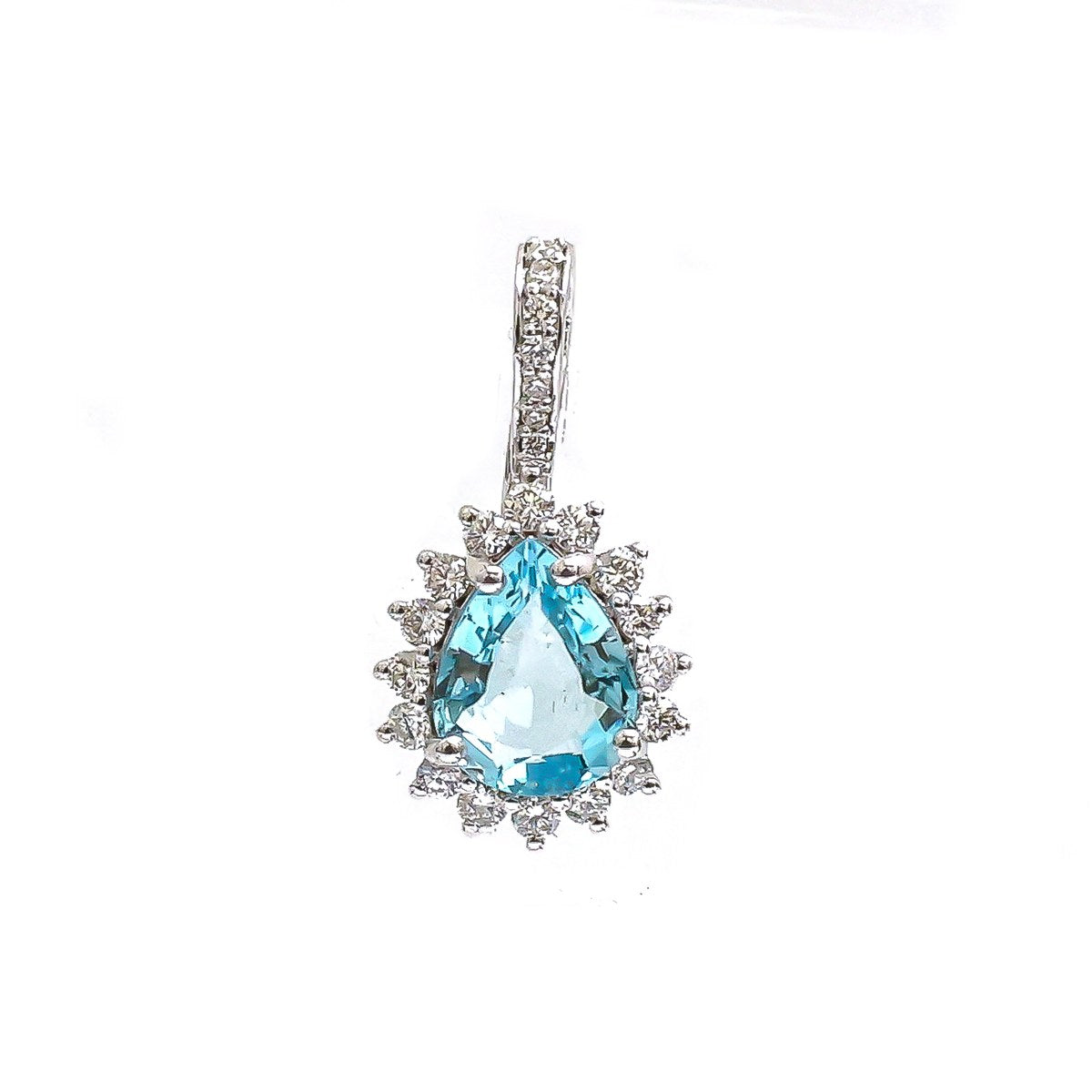 Lasting Beauty Diamond 14K (18K Custom) White Gold Pendant Necklace