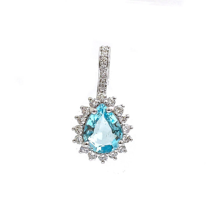 Lasting Beauty Diamond 14K (18K Custom) White Gold Pendant Necklace