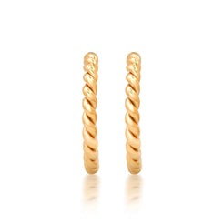 Spiral Luxe Hoop Earrings in 14K Yellow Gold