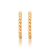 Spiral Luxe Hoop Earrings in 14K Yellow Gold