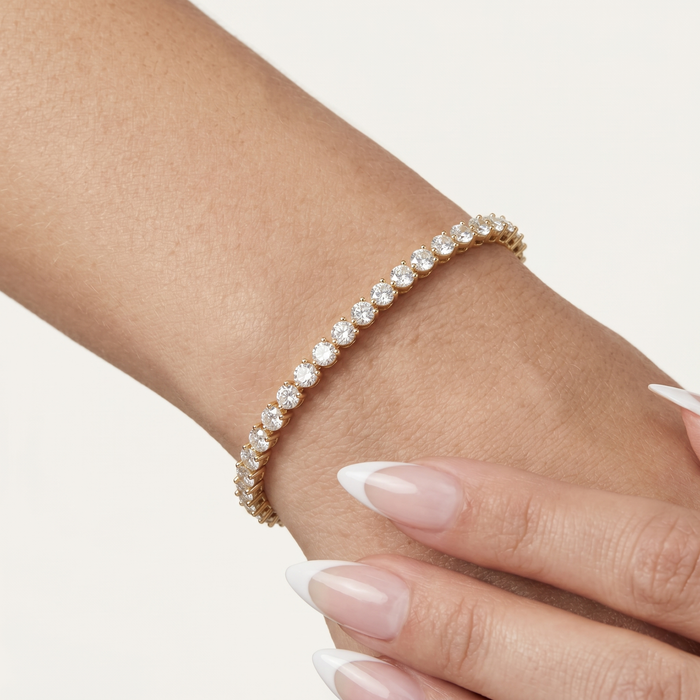 Tanzanite Brilliance Tennis Bracelet in 14K Yellow Gold