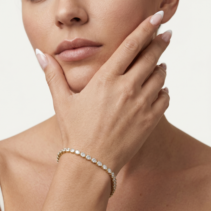 Tanzanite Brilliance Tennis Bracelet in 14K Yellow Gold
