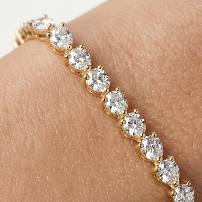 Tanzanite Brilliance Tennis Bracelet in 14K Yellow Gold