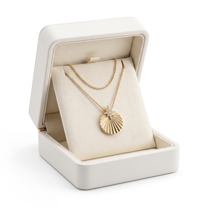 Star Diamond Pendant Necklace in 14K Yellow Gold