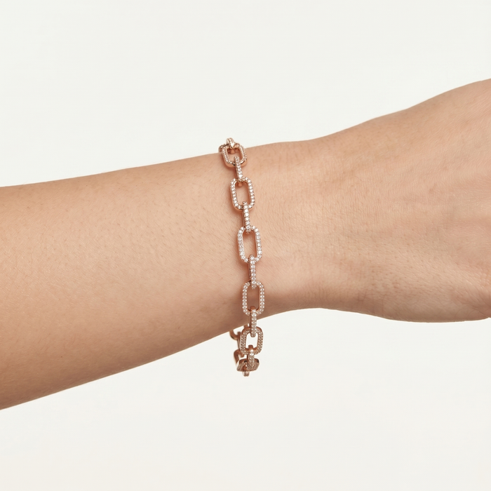 Pure Luster Link Band Bracelet in 14K Yellow Gold