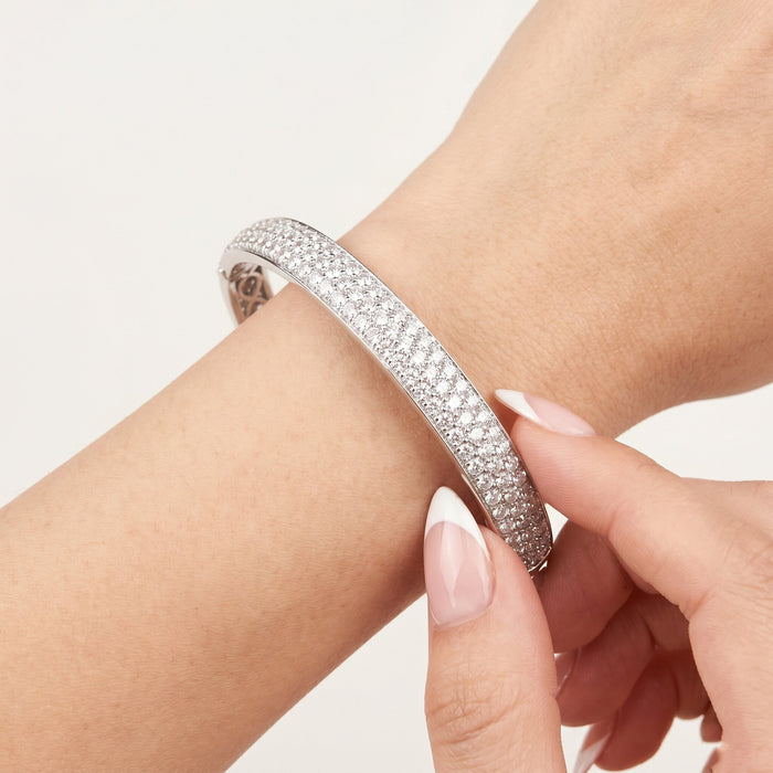 Symphony Diamond Bangle Bracelet in 14K Yellow Gold