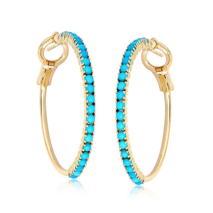Dawn Astonishing Hoop Earrings in 14K Yellow Gold