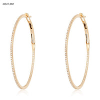 Luxe Blaze Hoops Diamond Earrings in 14K Yellow Gold