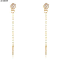 Diamond Drops Earrings in 14K Yellow Gold