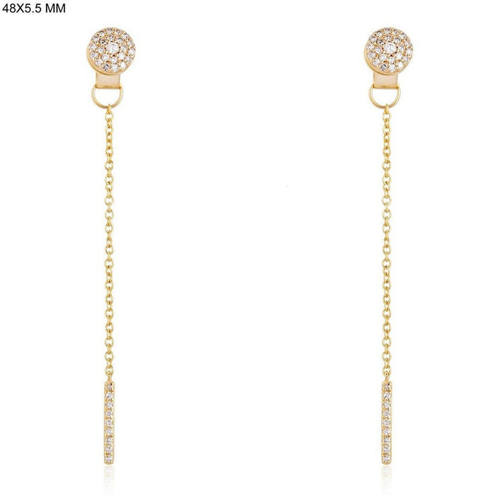 Diamond Drops Earrings in 14K Yellow Gold