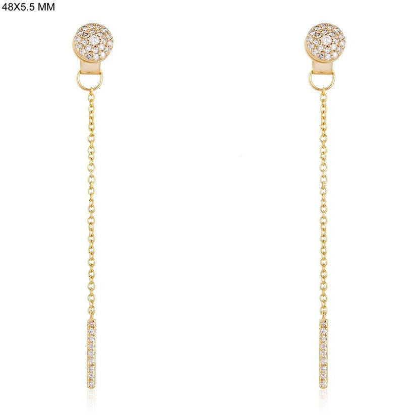 Diamond Drops Earrings in 14K Yellow Gold