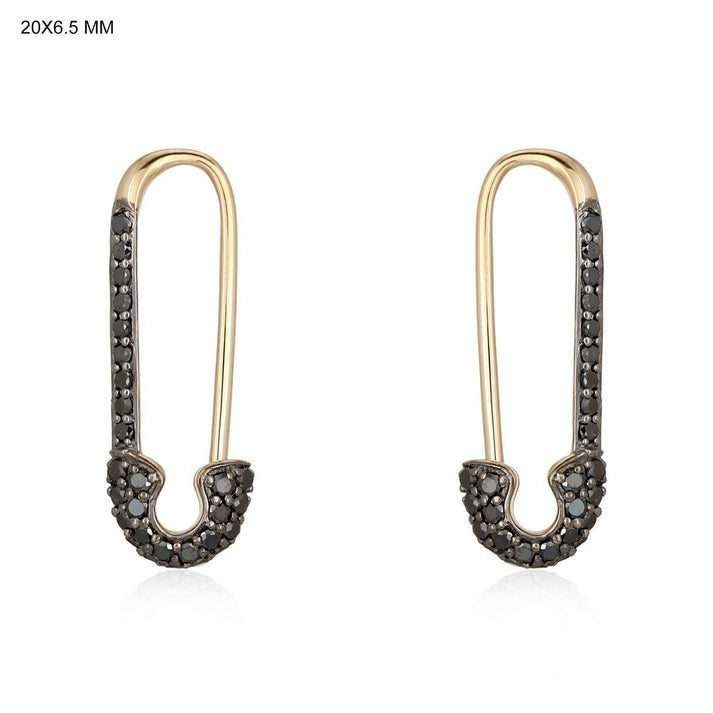 Vintage Clip Hoops Diamond Earrings in 14K Yellow Gold