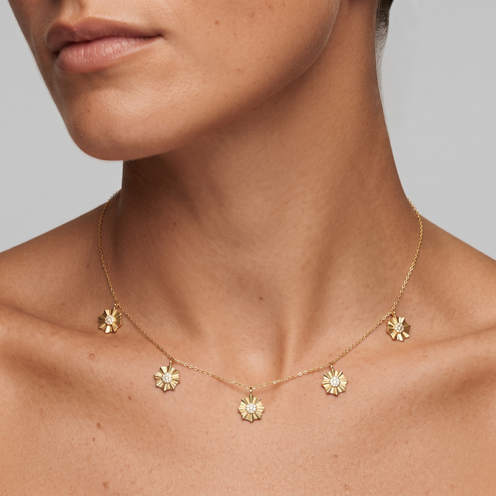 Enchantment Station Diamond Necklace in 14K Yellow Gold