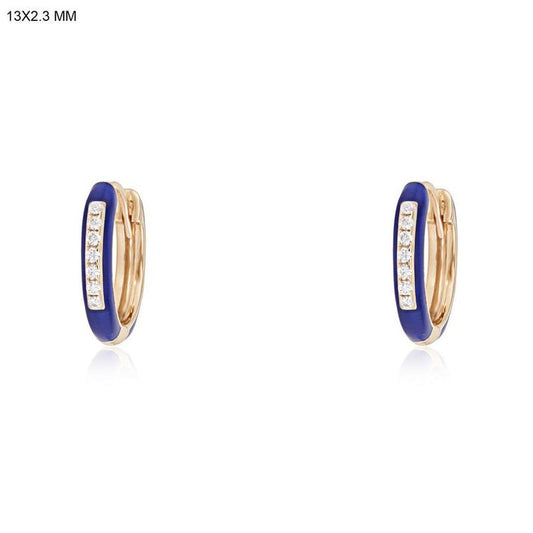 Velvet Whisper Huggie Earrings in 14K Yellow Gold