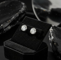 Four Prong Screw Back Martini Stud Earrings in 14K Yellow Gold