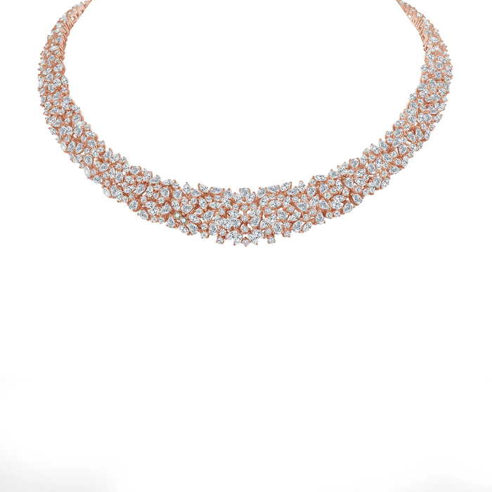 Carat Diamond Cluster Necklace in 18K Gold