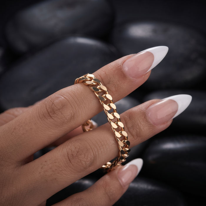Baroque Diamond Link Bracelet in 14K Yellow Gold