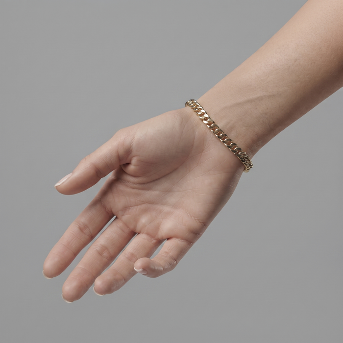 Baroque Diamond Link Bracelet in 14K Yellow Gold