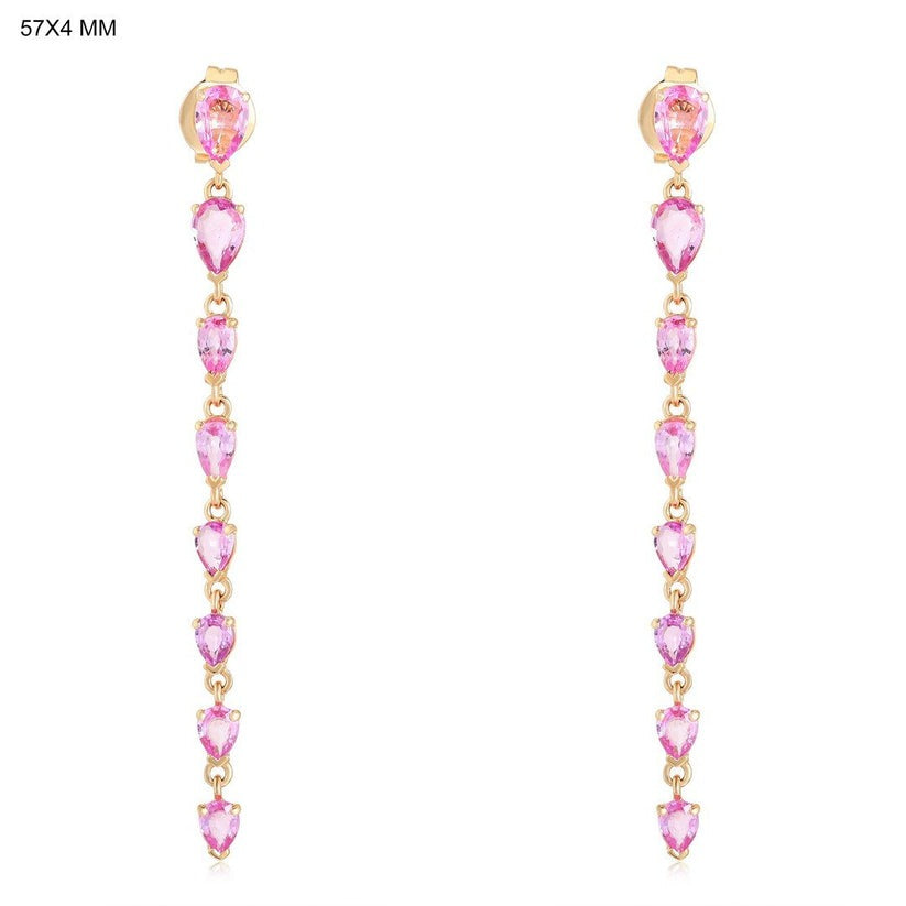 Aura Diamond Infinity Drop Earrings in 14K Yellow Gold