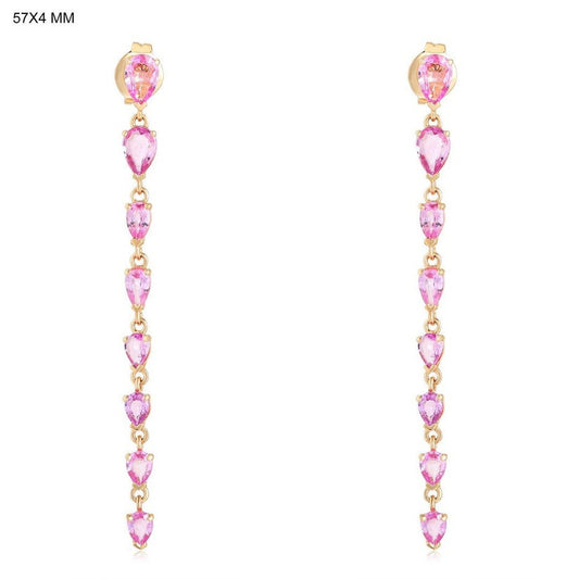 Aura Diamond Infinity Drop Earrings in 14K Yellow Gold