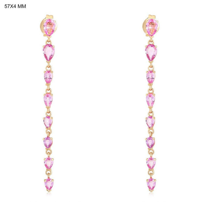 Aura Diamond Infinity Drop Earrings in 14K Yellow Gold