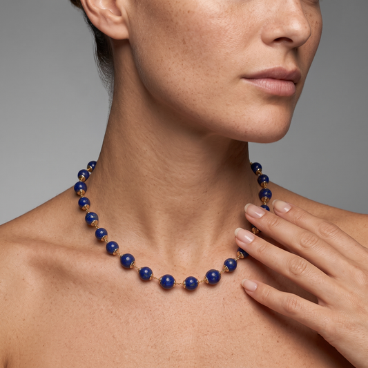 Malachite Diamond Necklace in 14K Yellow Gold