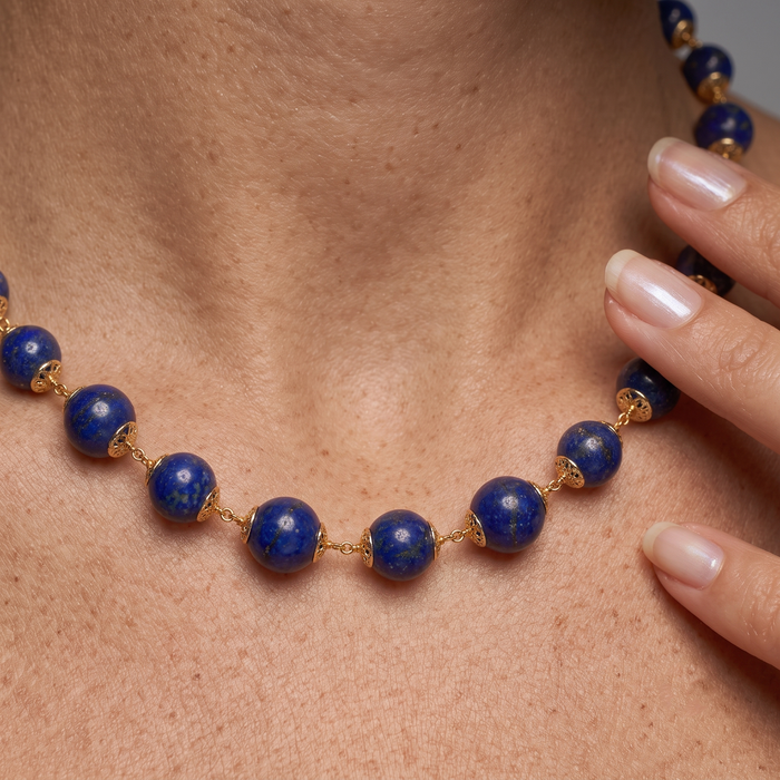 Malachite Diamond Necklace in 14K Yellow Gold