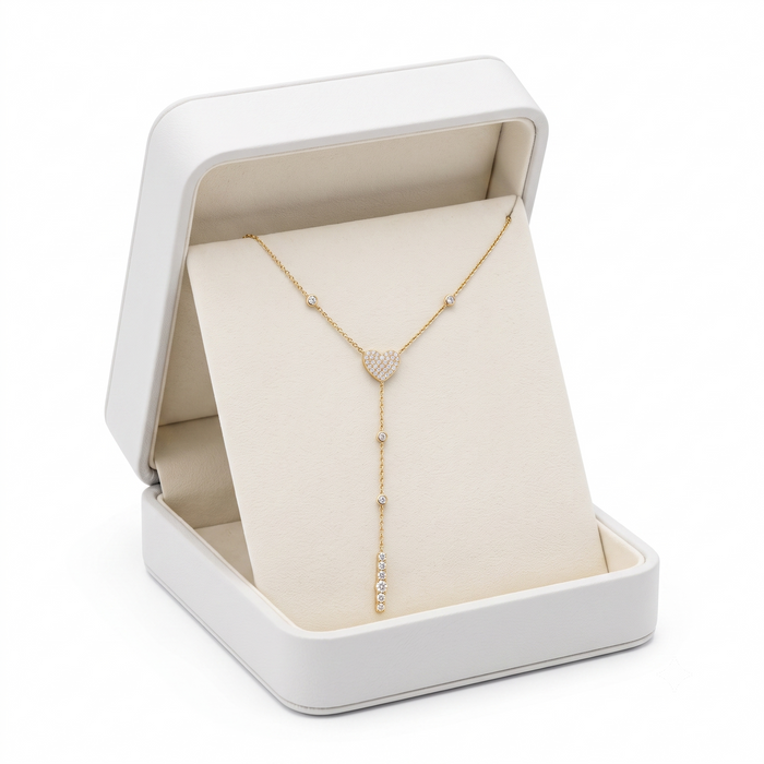 Diamond Serenity Lariat Necklace in 14K Yellow Gold