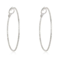 Micro Pave Slim Hoop Earrings in 14K Yellow Gold