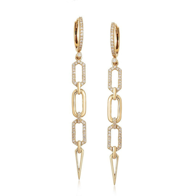 Diamond Mystic Drop Earrings in 14K Yellow Gold