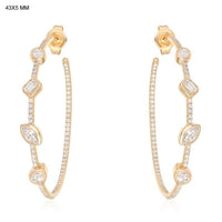 Spring Bloom Hoops Diamond Earrings in 14K Yellow Gold