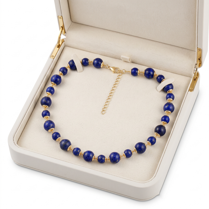 Malachite Diamond Necklace in 14K Yellow Gold