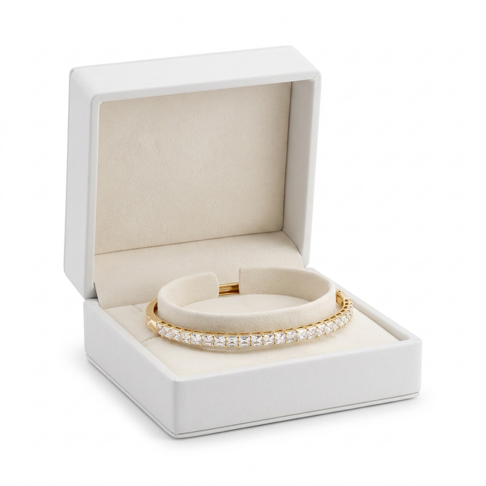Bare Radiance Diamond Bangle Bracelet in 14K Yellow Gold