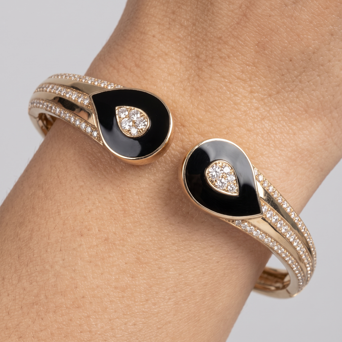 Heritage Shine Diamond Bangle Bracelet in 14K Yellow Gold