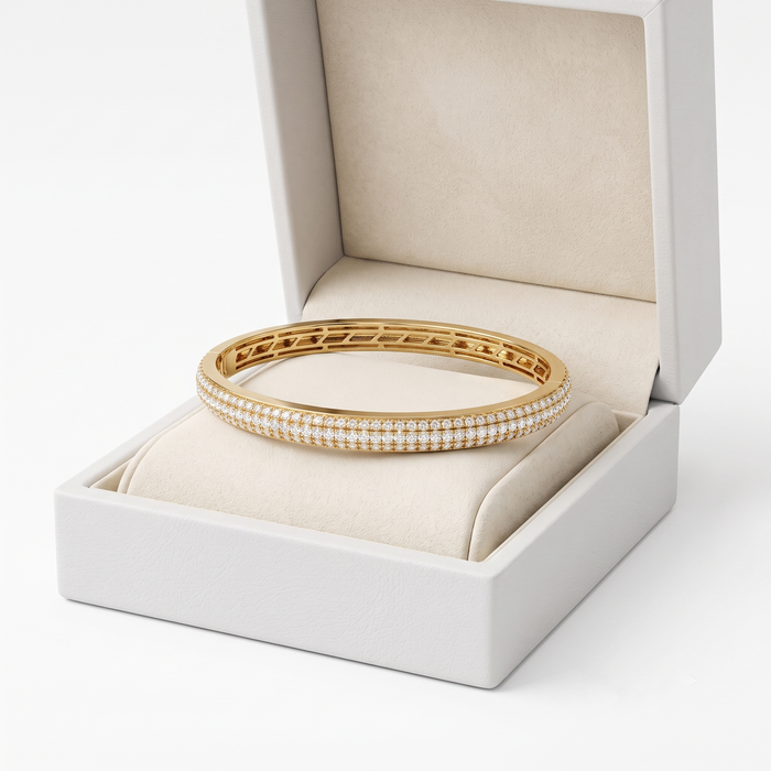 Golden Radiance 14K Diamond Tennis Bracelet