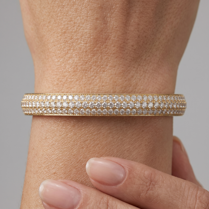 Golden Radiance 14K Diamond Tennis Bracelet