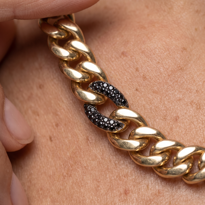 Diamond Allure Link Necklace in 14K Yellow Gold