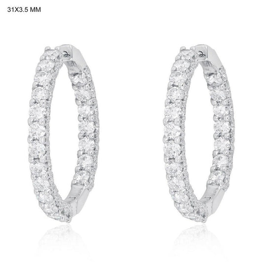 Iconic Hoops Diamond Earrings in 14K Yellow Gold