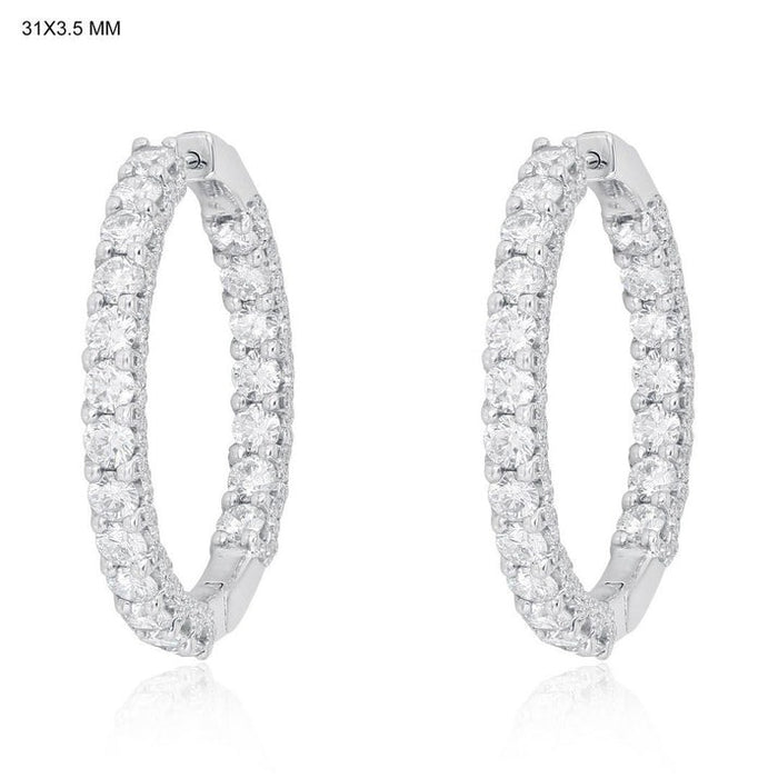 Iconic Hoops Diamond Earrings in 14K Yellow Gold