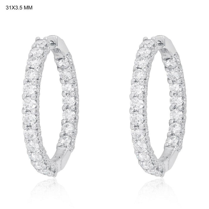 Iconic Hoops Diamond Earrings in 14K Yellow Gold