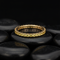 Refined Yellow Sapphire 14K Full Eternity Ring