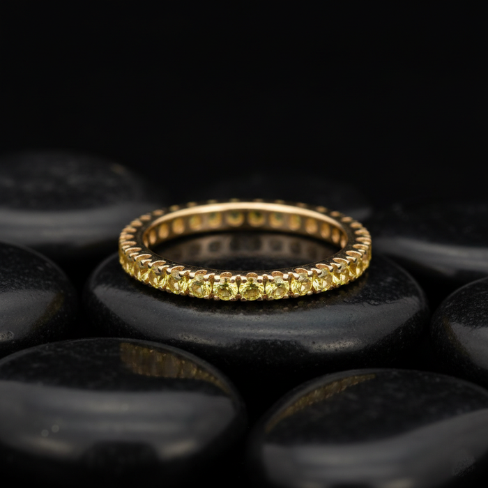 Refined Yellow Sapphire 14K Full Eternity Ring