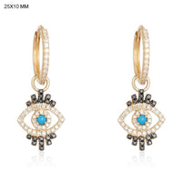 Eye Dazzle Diamond Danglers Drop Earrings in 14K Yellow Gold