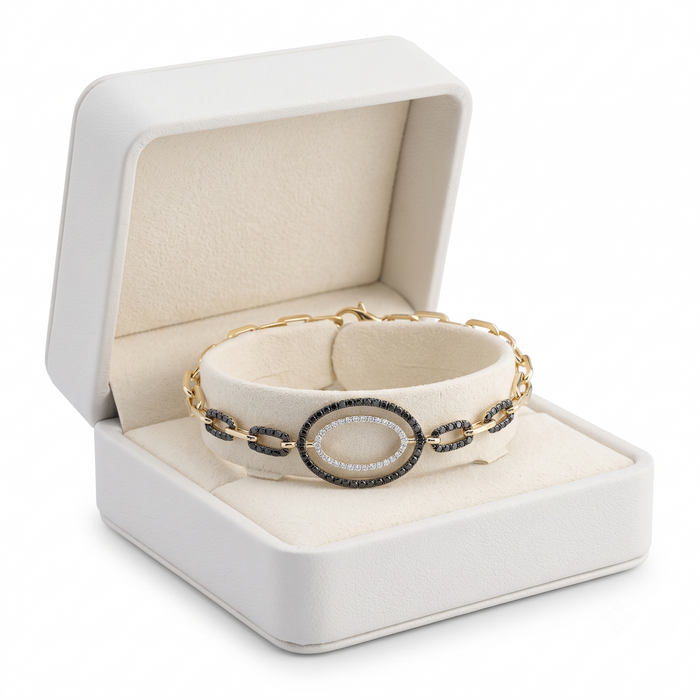 Morning Star Diamond Link Bracelet in 14K Yellow Gold